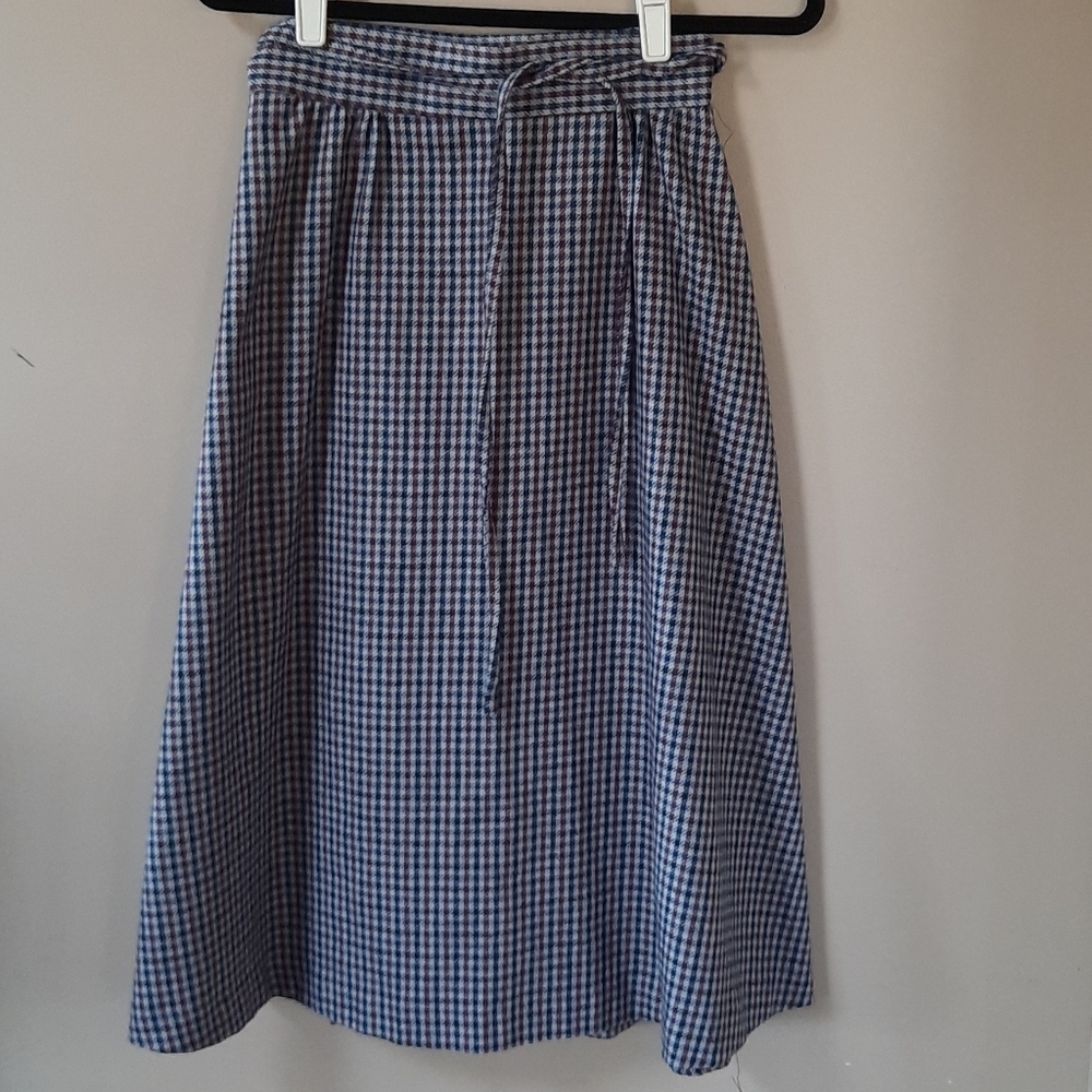 Vintage plaid wrap skirt
